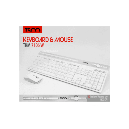 کیبورد-و-ماوس-تسکو-TKM-7106-W1-Wireless-Keyboard-and-Mouse