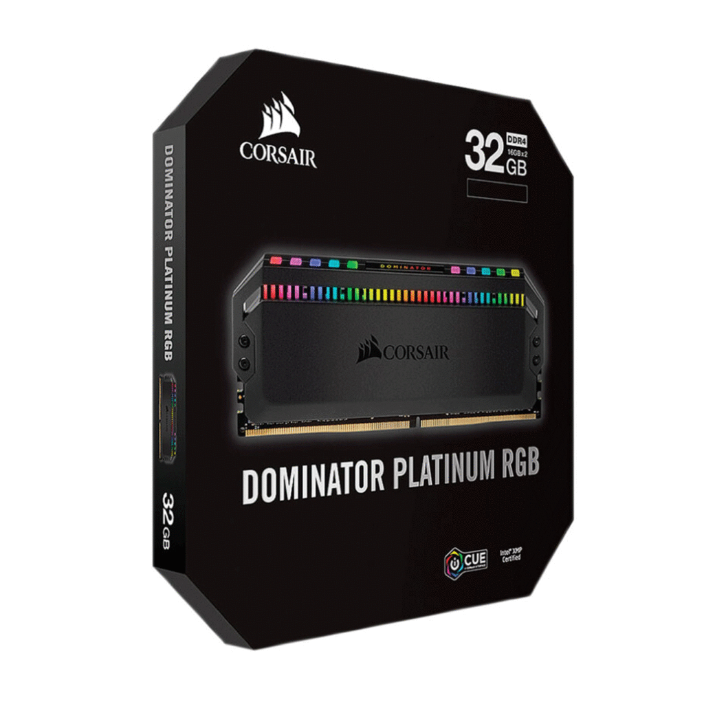 Corsair-Dominator-Platinum-RGB-Black-32GB-16GBx2-4000MHz--CL19-DDR4-Memory